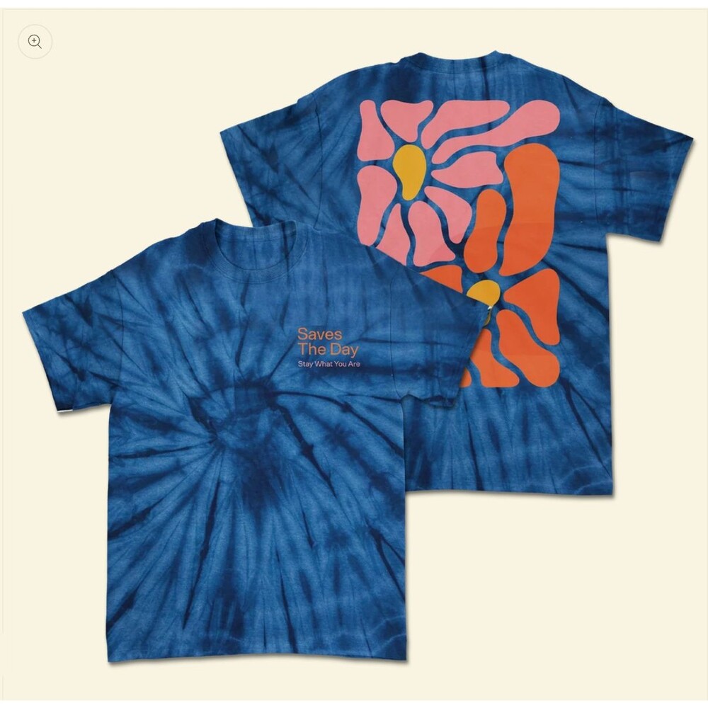 Saves the day Flowers tie dye band t-shirt Stay What You Are Tour Small